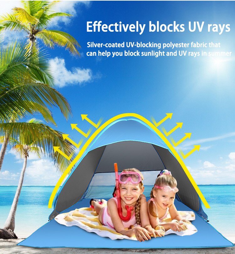 Cheap Goat Tents Beach Camping Tent Outdoor UV Protection Ultralight Portable Sunshade Canopy For Fishing Picnic Hiking Tent Tourist Awning   